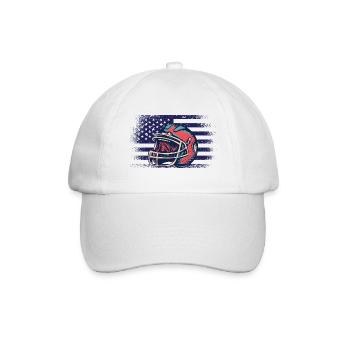 Maillot de football américain Drapeau des États-Unis - Casquette classique - blanc/blanc - Devant