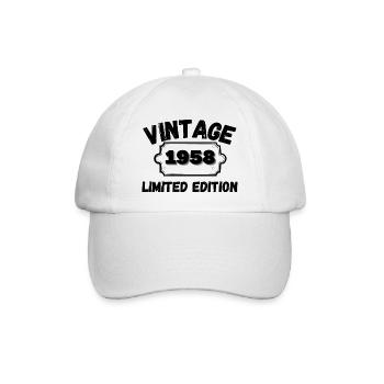 Vintage 1958 Limited Edition 64th Birthday - Baseball Cap - white/white - Front