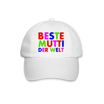 Beste mutti der welt - Baseballkappe - Weiß/Weiß - Vorne