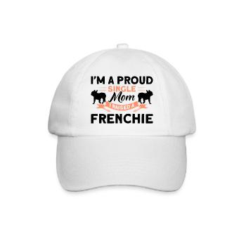 Frenchie Bulldogge Französische Bulldogge Geschenk - Baseballkappe - Weiß/Weiß - Vorne