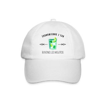 économisons l'eau buvons les mojitos - Casquette classique - blanc/blanc - Devant