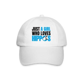 JUSTE UNE FILLE QUI AIME LES HIPPOPOTAMES - Casquette classique - blanc/blanc - Devant