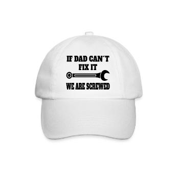 Craftsman Papa Mechanic Dad Craft Father - Baseball Cap - white/white - Front