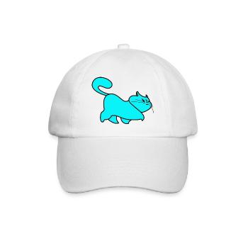 chat bleu - Casquette classique - blanc/blanc - Devant