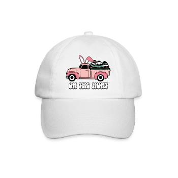Frohe Ostern Osterhase Osterei Osterfeier Oster - Baseballkappe - Weiß/Weiß - Vorne