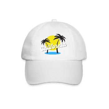 Palmen Kalifornien Urlaub - Baseballkappe - Weiß/Weiß - Vorne