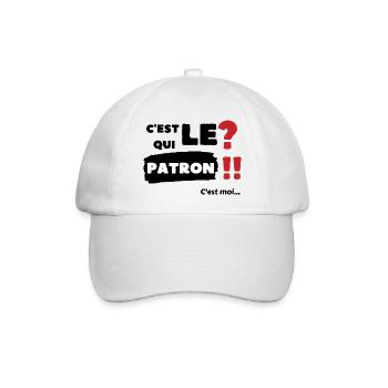 C'est qui le patron c'est moi - Casquette classique - blanc/blanc - Devant