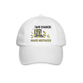 Learn from mistakes footprints - Baseball Cap - white/white - Front