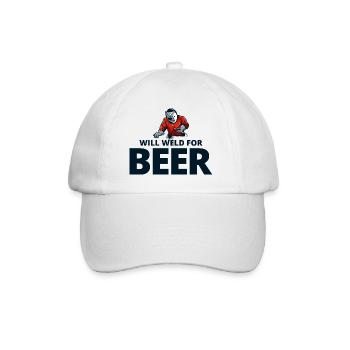Welding Welder Metal Construction Ironworker Beer - Baseball Cap - white/white - Front