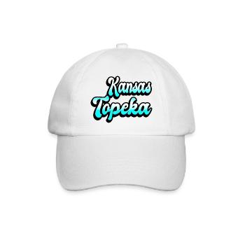 Topeka Kansas Design - Baseballkappe - Weiß/Weiß - Vorne
