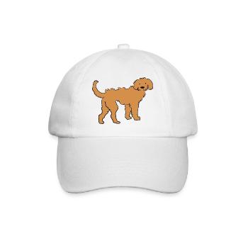 Golden Doodle - Baseballkappe - Weiß/Weiß - Vorne