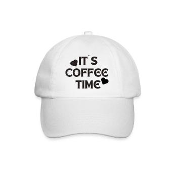 I'ts coffee time coffee gift idea - Baseball Cap - white/white - Front