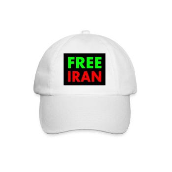 Free iran - Baseballkappe - Weiß/Weiß - Vorne