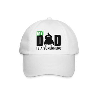 Mon père est un super-héros - Casquette classique - blanc/blanc - Devant
