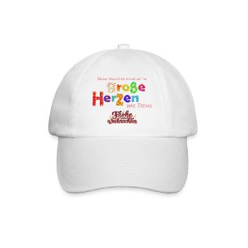 Kleine Menschen brauchen große Herzen - XMAS Danke - Baseballkappe - Weiß/Weiß - Vorne
