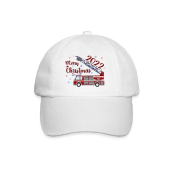 Camion de pompiers Joyeux Noël 2022 - Casquette classique - blanc/blanc - Devant
