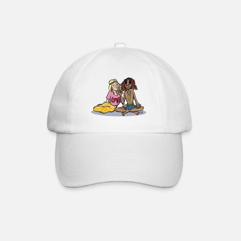 Love And Peace - Baseballkappe - Weiß/Weiß