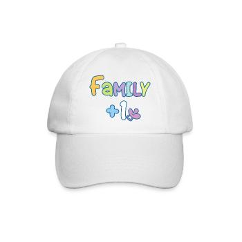 Familie Plus eins - Baseballkappe - Weiß/Weiß - Vorne