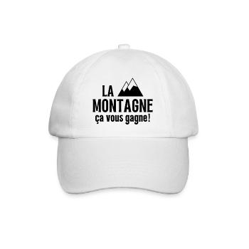 ski, skieur, fan de ski - Casquette classique - blanc/blanc - Devant