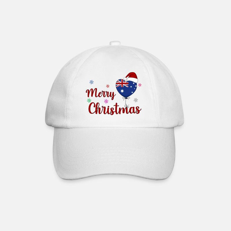 Merry Christmas Australia - Baseballkappe - Weiß/Weiß