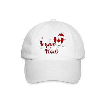 Joyeux Noel Canada Flag Heart - Baseball Cap - white/white - Front