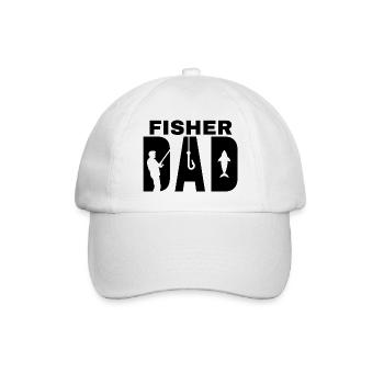 pêche, pêcheur, fan de pêche - Casquette classique - blanc/blanc - Devant