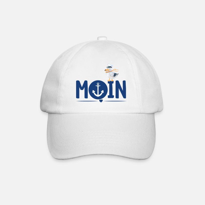 Moin Anker - Baseballkappe - Weiß/Weiß