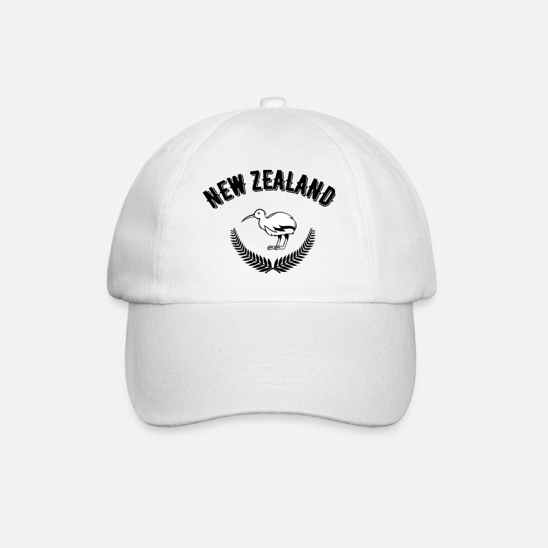 Neuseeland - Baseballkappe - Weiß/Weiß