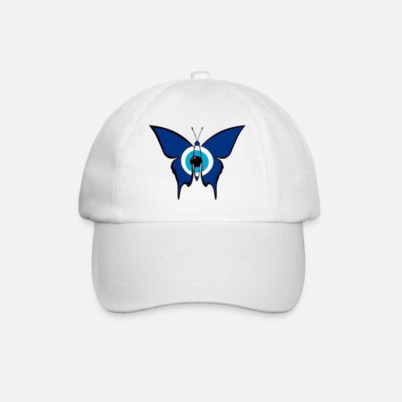 Nazar Schmetterling - Baseballkappe - Weiß/Weiß
