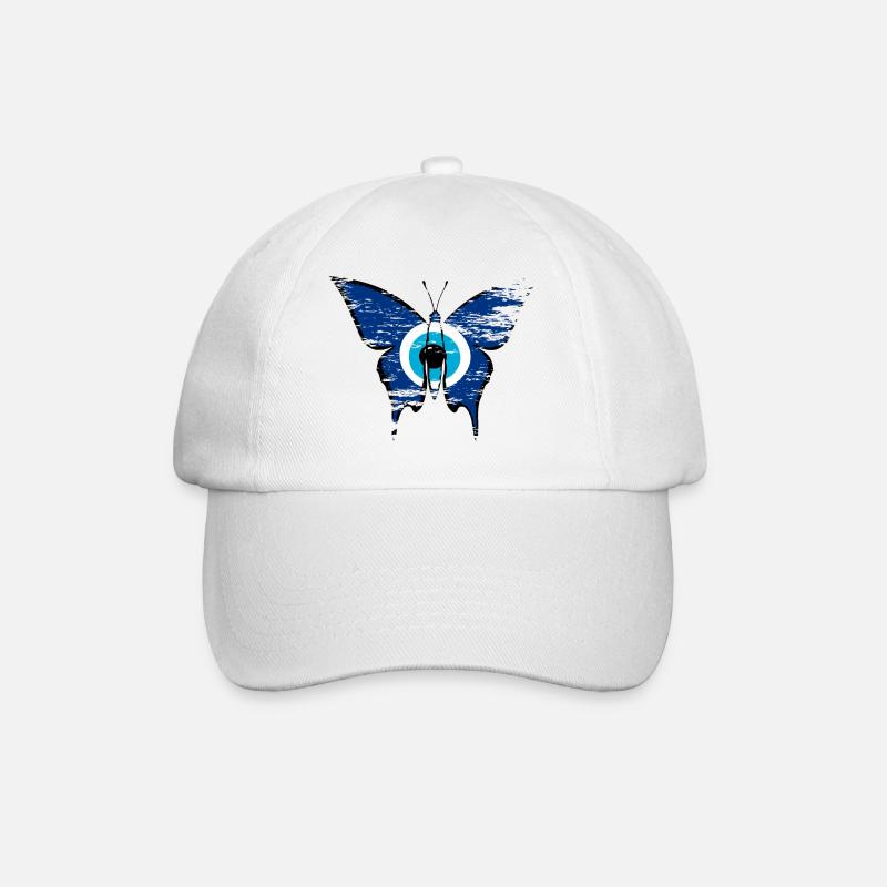 Nazar Schmetterling used - Baseballkappe - Weiß/Weiß