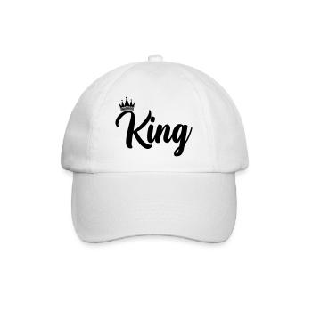 king - Baseballkappe - Weiß/Weiß - Vorne
