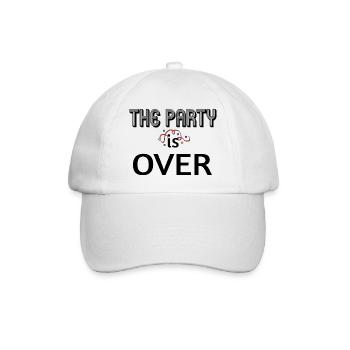 The Party is over - Baseball Cap - white/white - Front