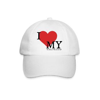 J’aime ma copine - Casquette classique - blanc/blanc - Devant