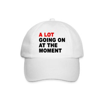 Im Moment ist viel los - Baseballkappe - Weiß/Weiß - Vorne