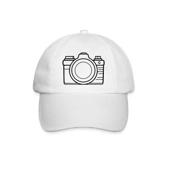 Appareil photo, Appareil photo vintage, Ancien appareil photo, Ancien - Casquette classique - blanc/blanc - Devant
