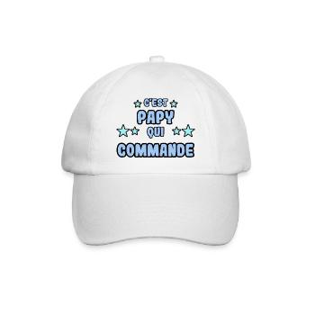 C'est papy qui commande - Casquette classique - blanc/blanc - Devant