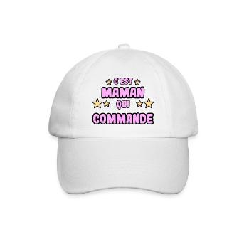 C'est maman qui commande - Casquette classique - blanc/blanc - Devant