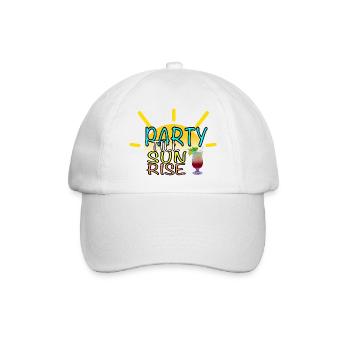 Party Till Sunrise - Baseball Cap - white/white - Front
