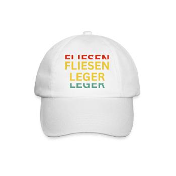 Motivierende Wortspiel-Kunst auf Textilien - Baseballkappe - Weiß/Weiß - Vorne