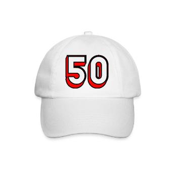 50 JAHRE. 50-JÄHRIGES JUBILÄUM. 50-JÄHRIGES JUBILÄUM. 50 - Baseballkappe - Weiß/Weiß - Vorne