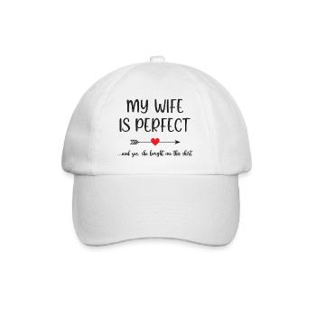 My Wife is Perfect - Baseball Cap - white/white - Front