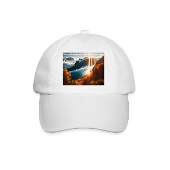 The earth has music for those who listen - Baseballkappe - Weiß/Weiß - Vorne