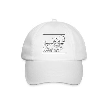 Vegan what else SabinevVegan HerzAufScherz - Baseball Cap - white/white - Front