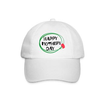 Happy Mother's Day lettering 3 - Baseball Cap - white/white - Front