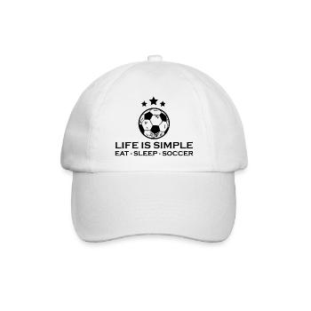 Fußball Soccer - Baseballkappe - Weiß/Weiß - Vorne