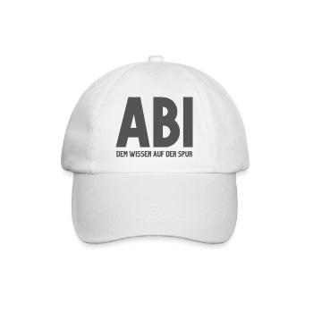 Abi dem Wissen auf der Spur - Baseballkappe - Weiß/Weiß - Vorne
