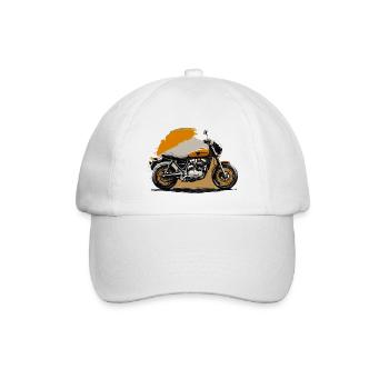 Moto rétro - Casquette classique - blanc/blanc - Devant