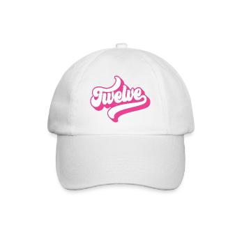Zwölf 12. Geburtstag für Mädchen im Alter von 12 Jahren - Baseballkappe - Weiß/Weiß - Vorne