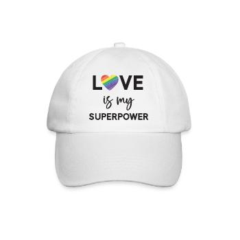Pride Month - LGBTQ+ Love is My Superpower - Baseball Cap - white/white - Front