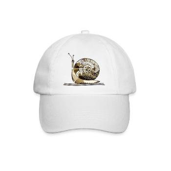 Schnecke - Baseballkappe - Weiß/Weiß - Vorne